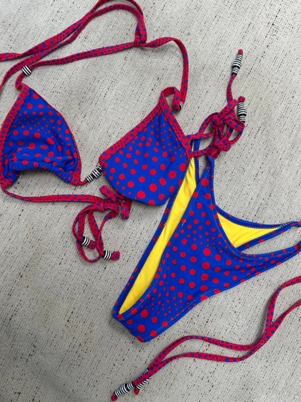 Goldie Marco island Polka Dot Blue & Red Bikini Set